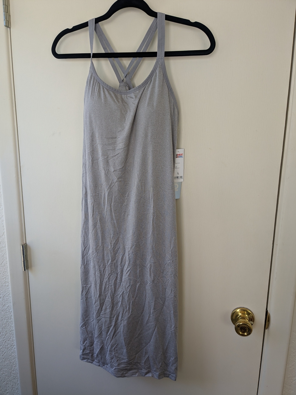 Women’s Strappy Crossback Maxi Dress in Light Grey 32 Degrees Cool Built In Bra